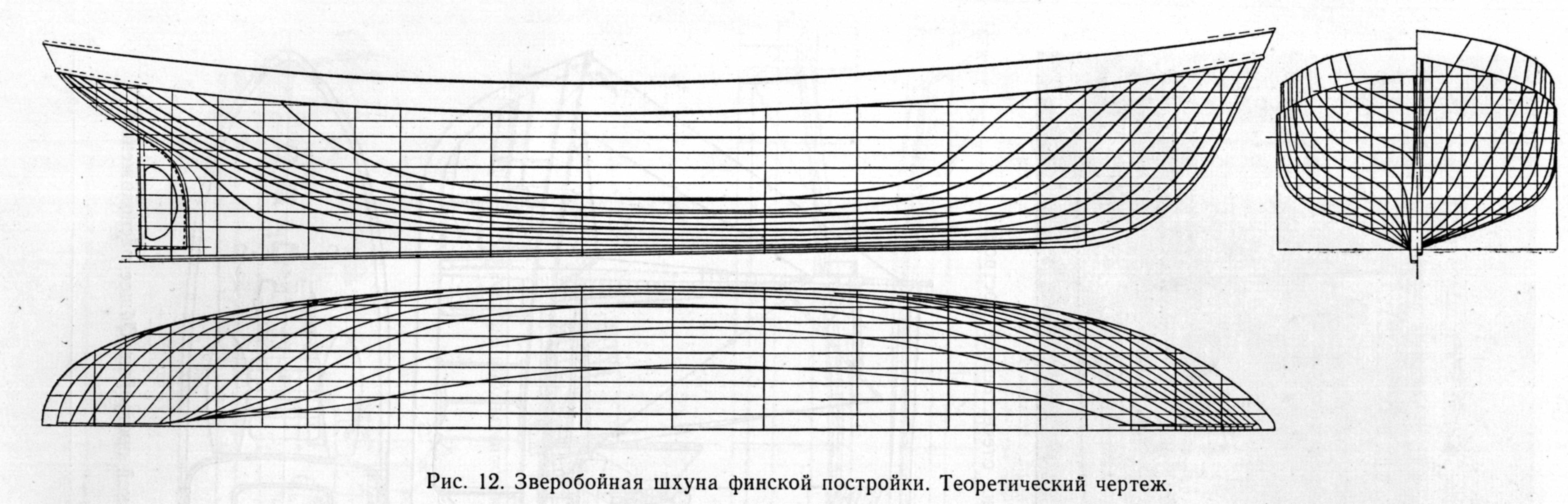 Шхуна заря чертежи