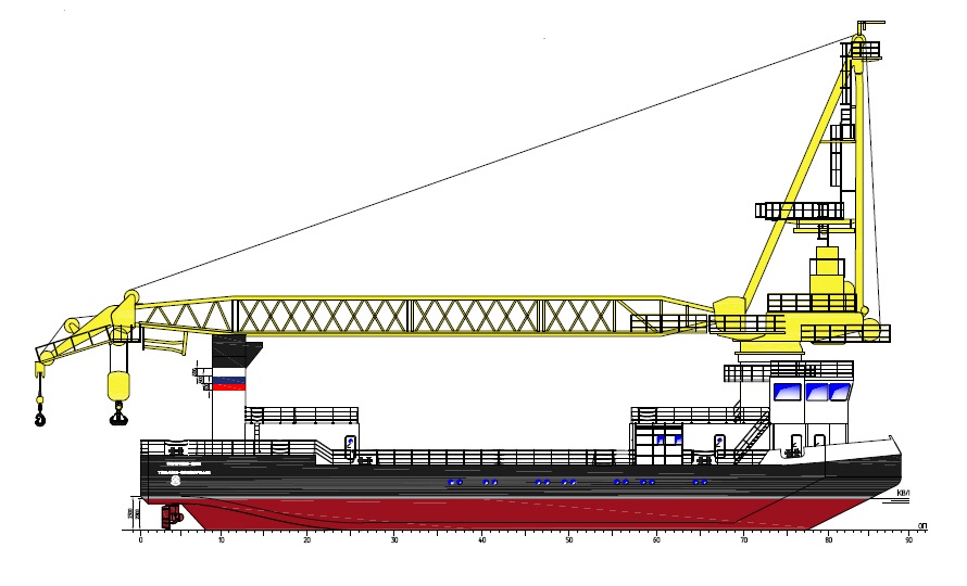 Плавкран 100 тонн черноморец характеристики чертежи