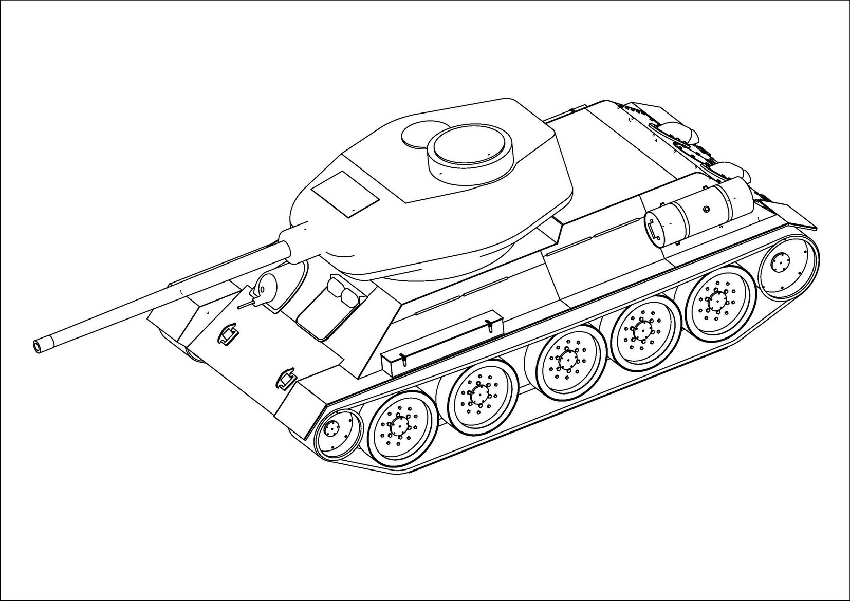 Т 34 картинка нарисованная